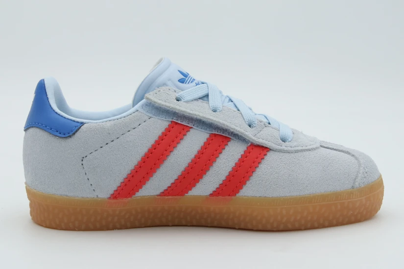 Adidas Originals Gazelle Comfort Closure Elastic Laces Βρεφικά Sneakers Σιέλ, Κόκκινα, Καφέ