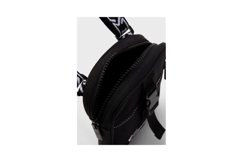 Karl Kani Signature Tape Messenger Τσαντάκι  Ώμου - Χιαστί Μαύρο, Λευκό