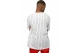 Karl Kani Small Signature Pinstripe Mesh Ανδρικό Κοντομάνικο T-Shirt Λευκό, Μαύρο