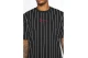 Karl Kani Small Signature Pinstripe Mesh Ανδρικό Κοντομάνικο T-Shirt Μαύρο, Λευκό