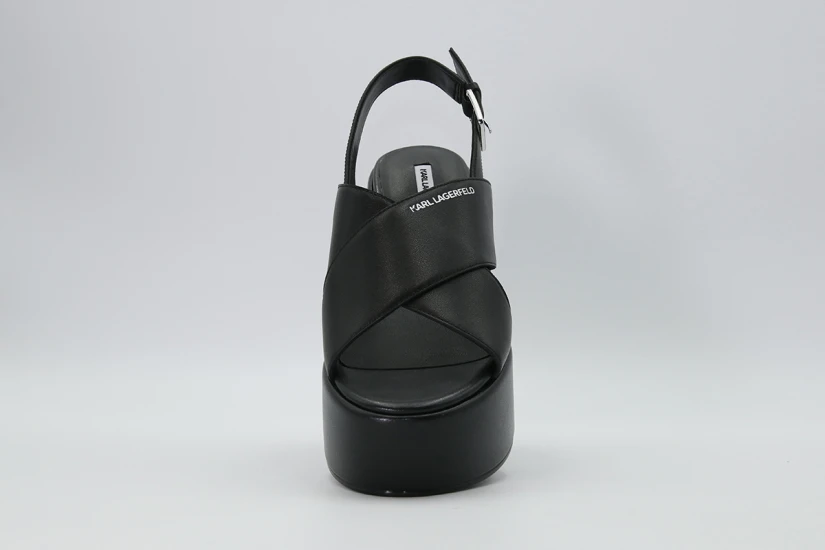 Karl Lagerfeld Wendy Kross Strap Sling Γυναικεία Πέδιλα Μαύρα