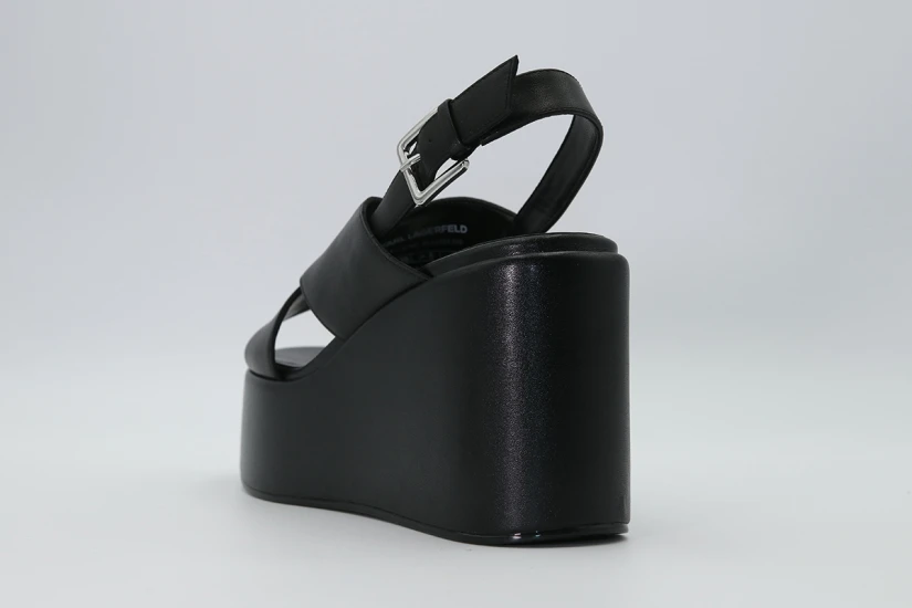 Karl Lagerfeld Wendy Kross Strap Sling Γυναικεία Πέδιλα Μαύρα