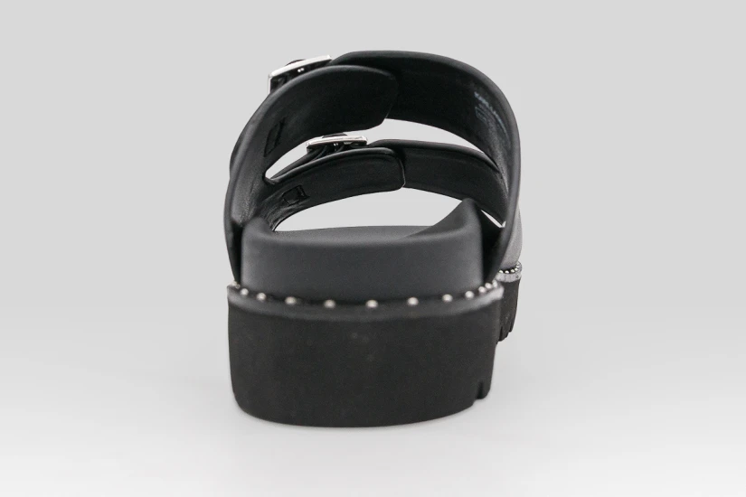 Karl Lagerfeld Kaia Double Buckle Γυναικεία Σανδάλια Μαύρα
