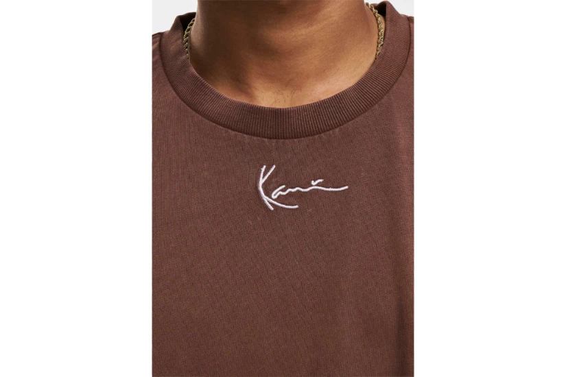 Karl Kani Small Signature Essential Ανδρικό Κοντομάνικο T-Shirt Καφέ