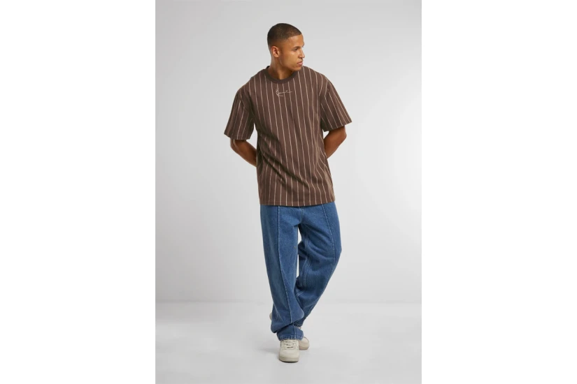 Karl Kani Small Signature Essential Pinstripe Ανδρικό Κοντομάνικο T-Shirt