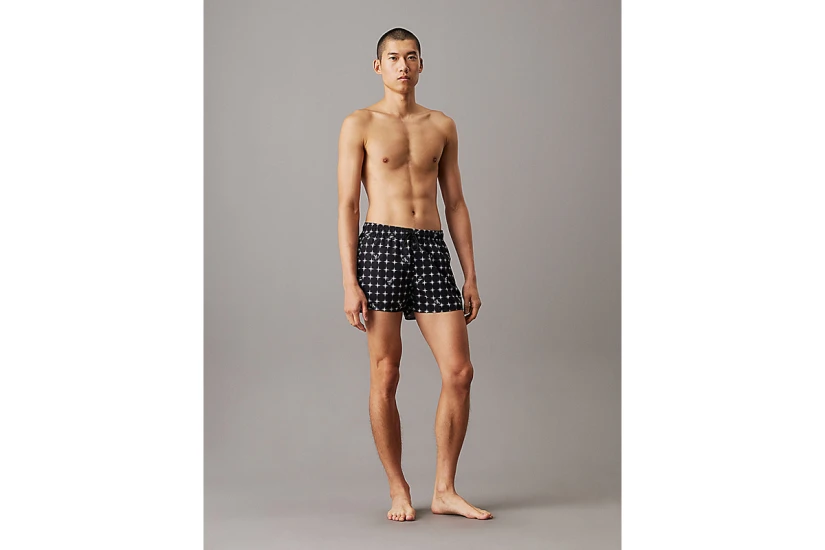 Calvin Klein Monogram Drawstring-Print Ανδρικό Μαγιό Σορτς