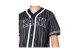 Karl Kani Serif Pinstripe Baseball Shirt Ανδρικό Κοντομάνικο Πουκάμισο Μαύρο, Λευκό
