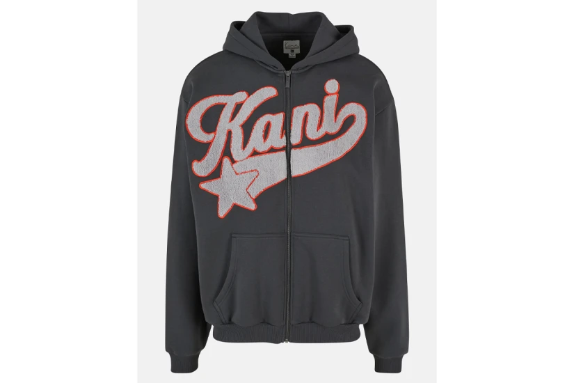 Karl Kani Star Logo Ανδρική Ζακέτα Με Κουκούλα Ανθρακί