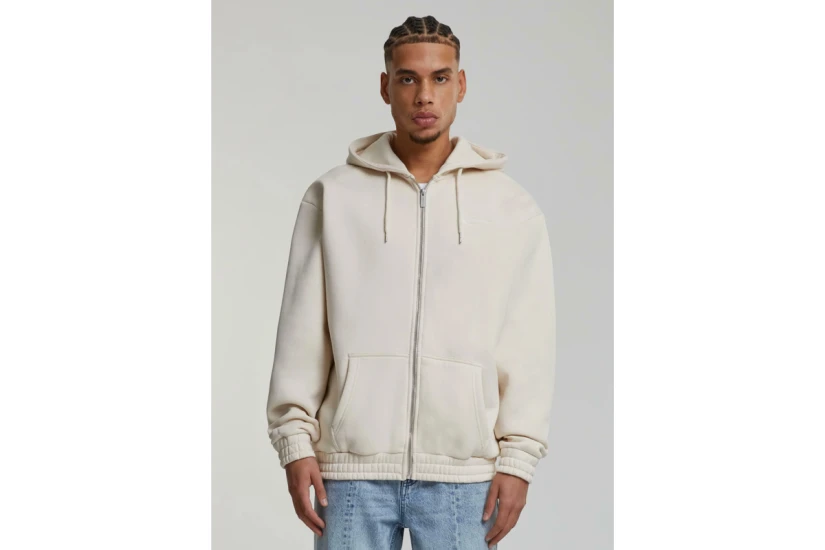 Karl Kani Authentic Star Logo Ανδρική Ζακέτα Με Κουκούλα Εκρού