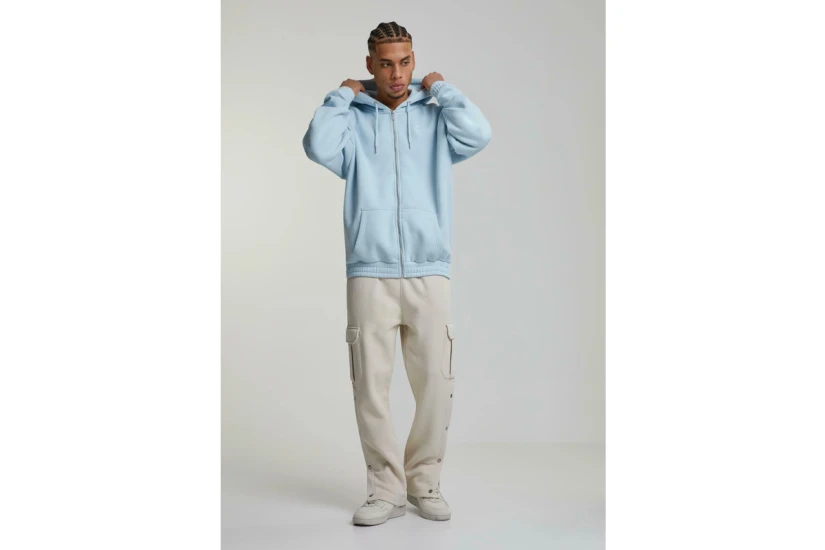 Karl Kani Authentic Star Logo Ανδρική Ζακέτα Με Κουκούλα Γαλάζια