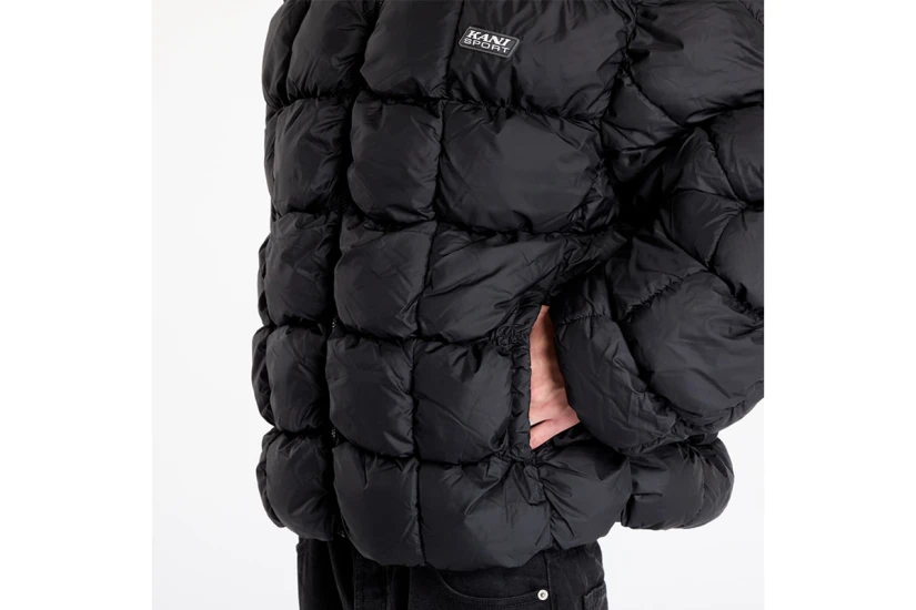 Karl Kani Sport Patch Square Quilted Ανδρικό Puffer Μπουφάν Μαύρο