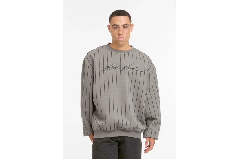 Karl Kani Autograph Pinstripe Ανδρική Μακρυμάνικη Μπλούζα
