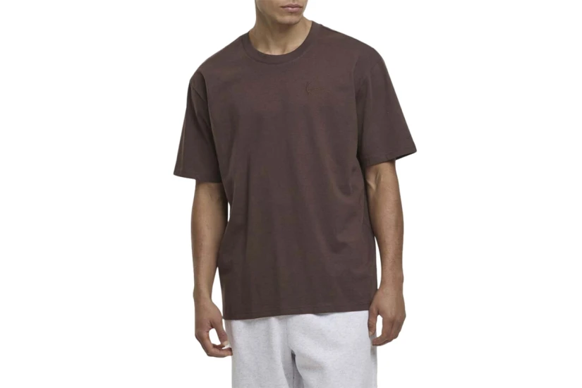 Karl Kani Slogan Boxy Print Ανδρικό Κοντομάνικο T-Shirt Καφέ