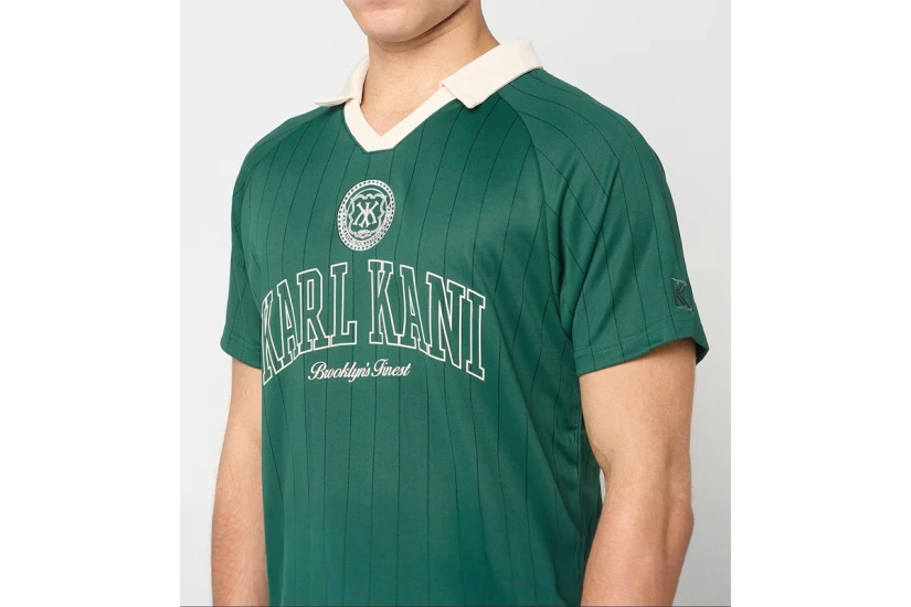 Karl Kani Heritage Pinstripe Soccer Jersey Ανδρικό Κοντομάνικο T-Shirt Πράσινο