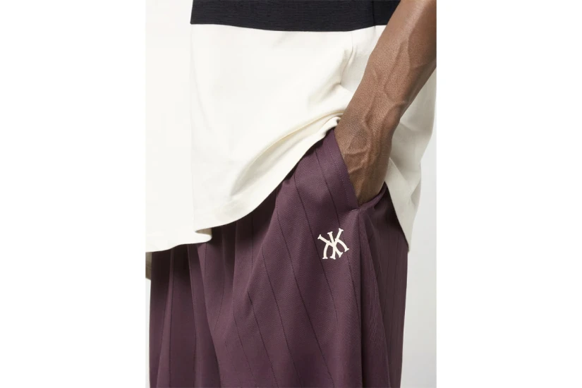 Karl Kani Insignia Shadow Pinstripe Ανδρική Αθλητική Βερμούδα Βυσσινί