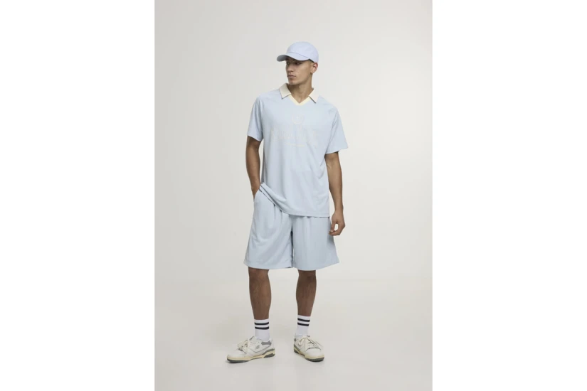 Karl Kani Insignia Shadow Pinstripe Ανδρική Αθλητική Βερμούδα Γαλάζια