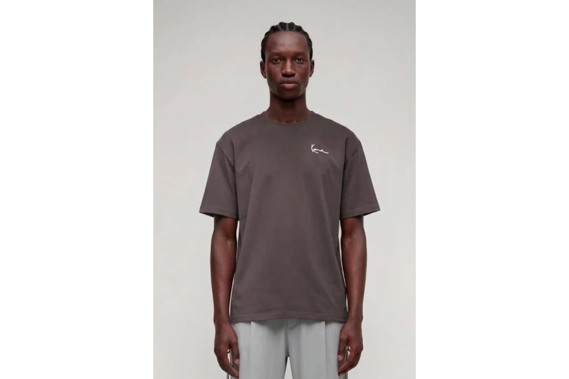 Karl Kani Signature Hoop Oversized Ανδρικό Κοντομάνικο T-Shirt Γκρι Σκούρο