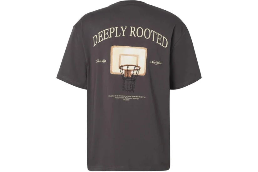 Karl Kani Signature Hoop Oversized Ανδρικό Κοντομάνικο T-Shirt Γκρι Σκούρο