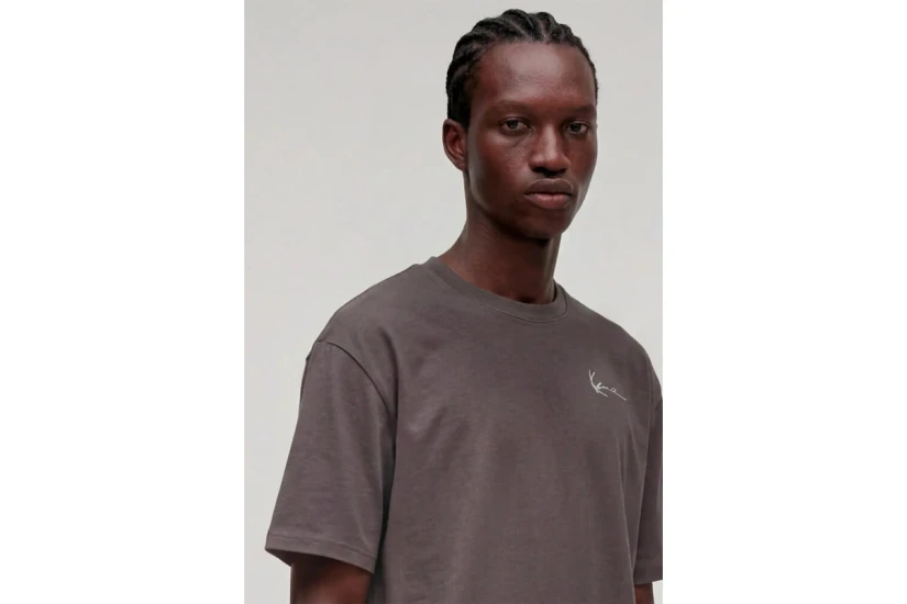 Karl Kani Signature Hoop Oversized Ανδρικό Κοντομάνικο T-Shirt Γκρι Σκούρο