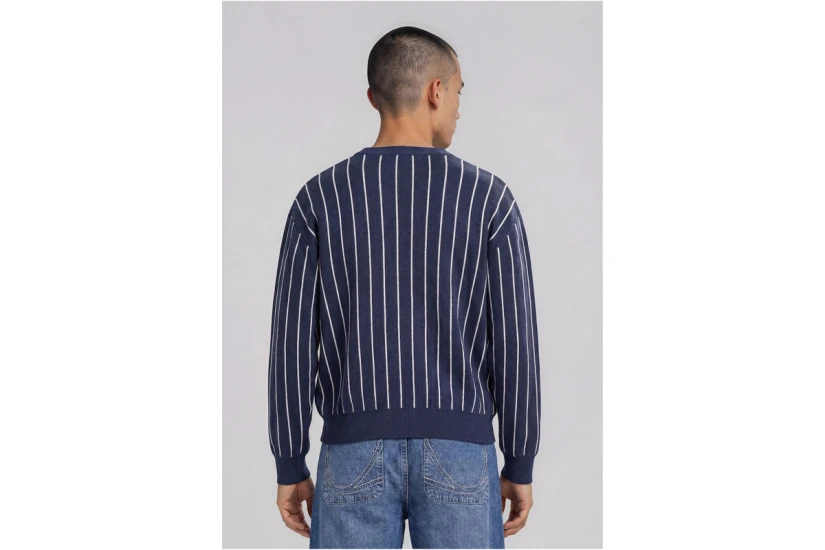 Karl Kani Pinstripe Jacquard Cropped Ζακέτα Πλεκτή Ανδρική (KM263-038-1)