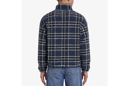 Karl Kani Victorian Check Teddy Troyer Μπλούζα Fleece Με Φερμουάρ (KM263-043-1)