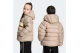 Adidas Originals Blocking Παιδικό Μπουφάν Puffer με Κουκούλα Μπεζ, Κίτρινο, Καφέ