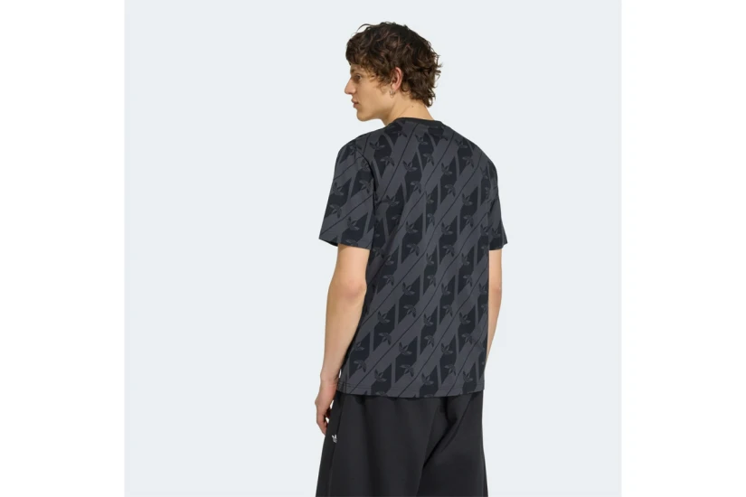 Adidas Originals Monogram AOP Ανδρικό Κοντομάνικο T-Shirt Μαύρο, Ανθρακί