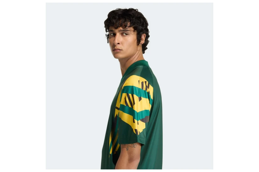 Adidas Originals Santiago Aop Infill Jersey Ανδρική Φανέλα Κυπαρισσί, Κίτρινη, Μαύρη, Λευκή