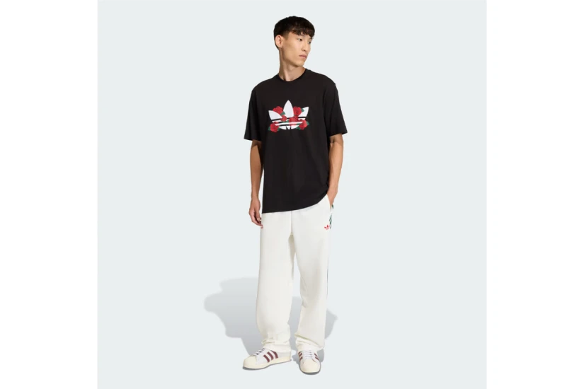 Adidas Originals Trefoil Series Roses Ανδρικό Κοντομάνικο T-Shirt Μαύρο