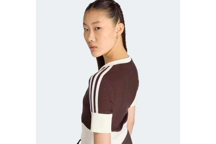 Adidas Originals V-Neck Γυναικεία Ζακέτα Καφέ, Εκρού