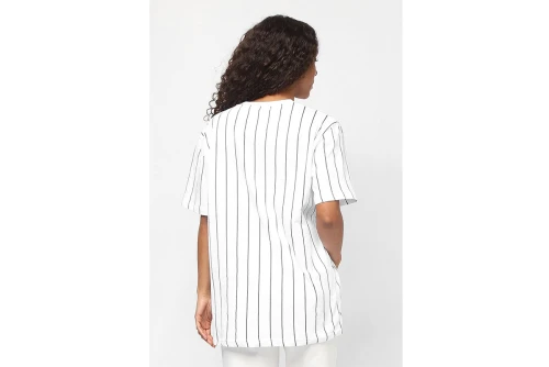 Karl Kani Small Signature Essential Pinstripe Os T-Shirt Γυναικείο (KW-TE021-002-02)