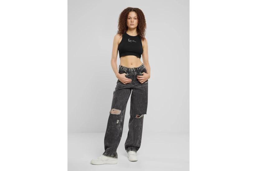Karl Kani Small Signature Essential Racer Αμάνικο Crop T-Shirt