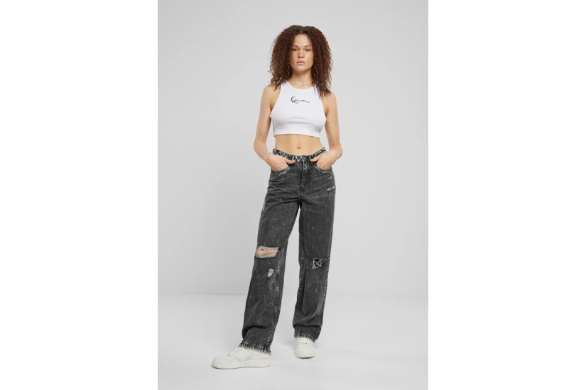 Karl Kani Small Signature Essential Γυναικεία Αμάνικη Cropped Μπλούζα
