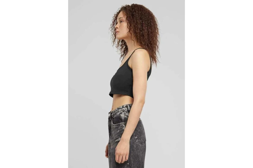 Karl Kani Γυναικεία Αμάνικη Crop Top Μπλούζα Μαύρη