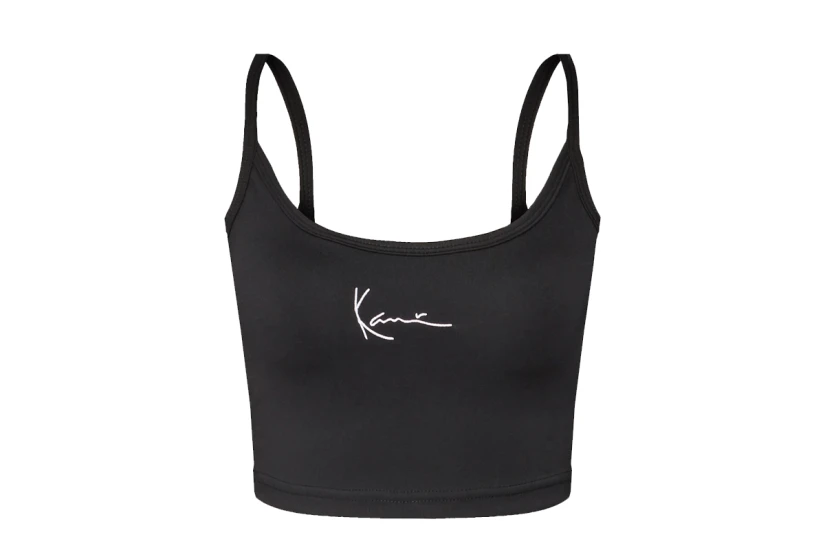 Karl Kani Γυναικεία Αμάνικη Crop Top Μπλούζα Μαύρη
