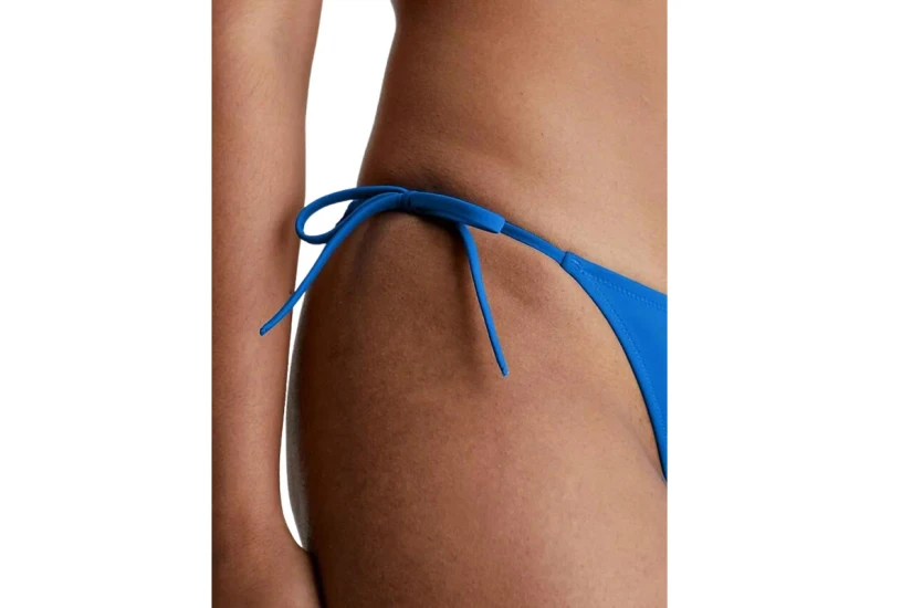 Calvin Klein Side Tie Γυναικείο String Μαγιό Bikini Bottom Μπλε, Μαύρο