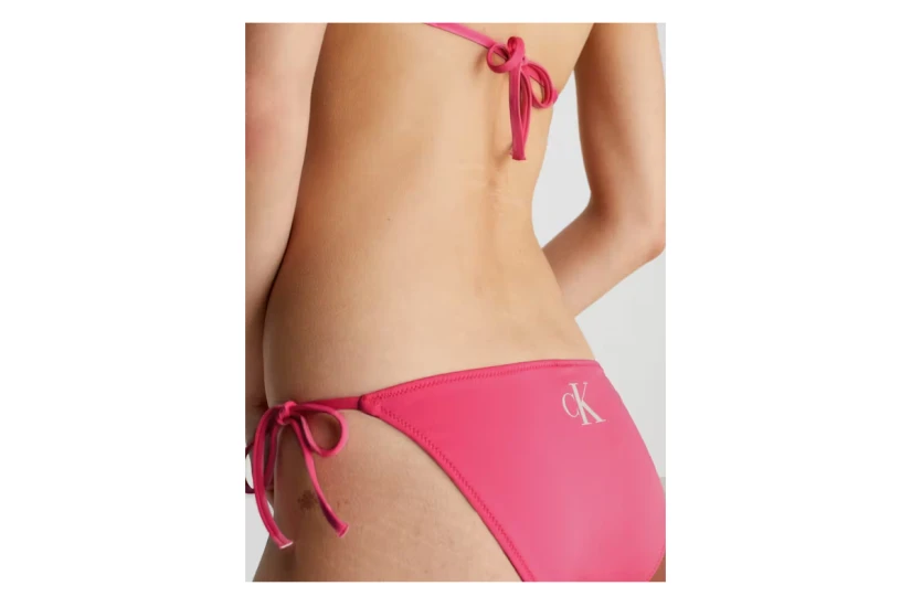 Calvin Klein Side Tie Γυναικείο String Μαγιό Bikini Bottom Φούξια