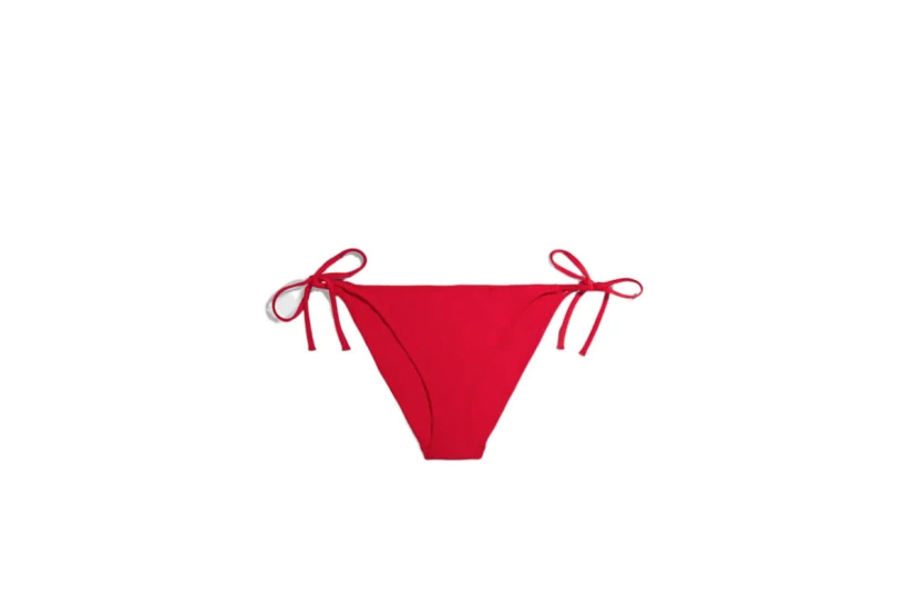 Calvin Klein Side Tie Γυναικείο String Μαγιό Bikini Bottom Κόκκινο