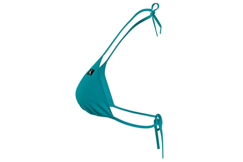 Calvin Klein Monogram Triangle Γυναικείο Μαγιό Bikini Top Τυρκουάζ