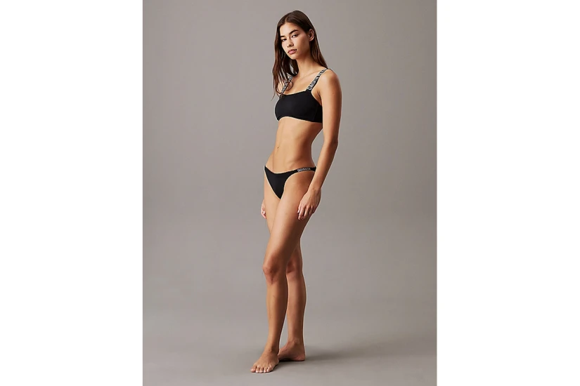 Calvin Klein Γυναικείο String Μαγιό Bikini Bottom Μαύρο