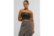 Karl Kani Retro Bandeau Top Γυναικείο Αμάνικο Crop Top Μαύρο, Κίτρινο
