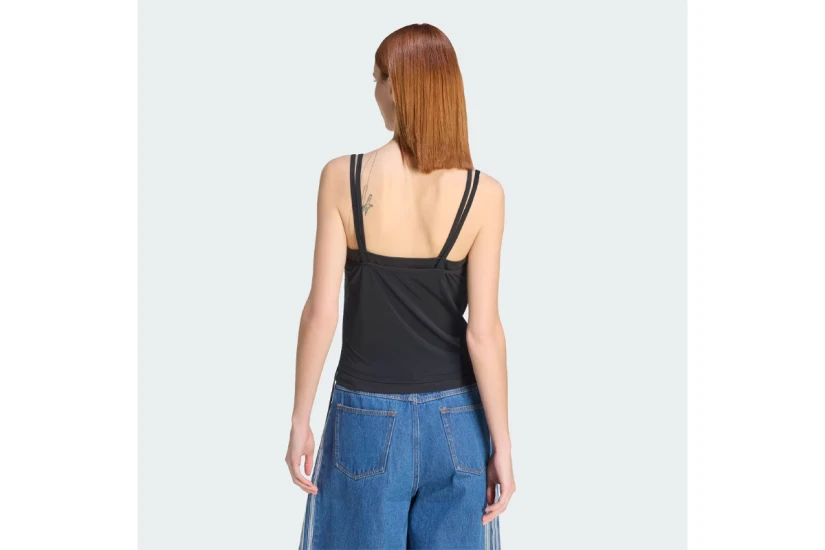 Adidas Originals Double Layered Γυναικεία Αμάνικη Μπλούζα Μαύρη
