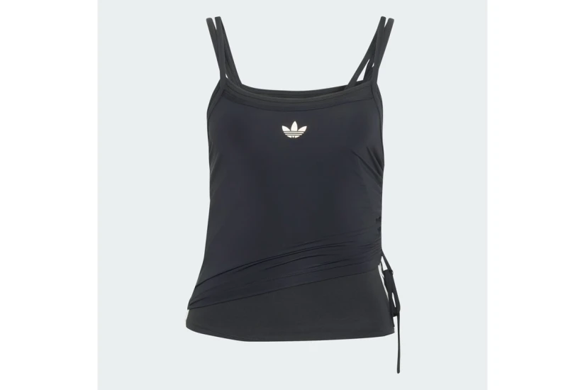 Adidas Originals Double Layered Γυναικεία Αμάνικη Μπλούζα Μαύρη