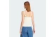 Adidas Originals Double Layered Γυναικεία Αμάνικη Μπλούζα Εκρού
