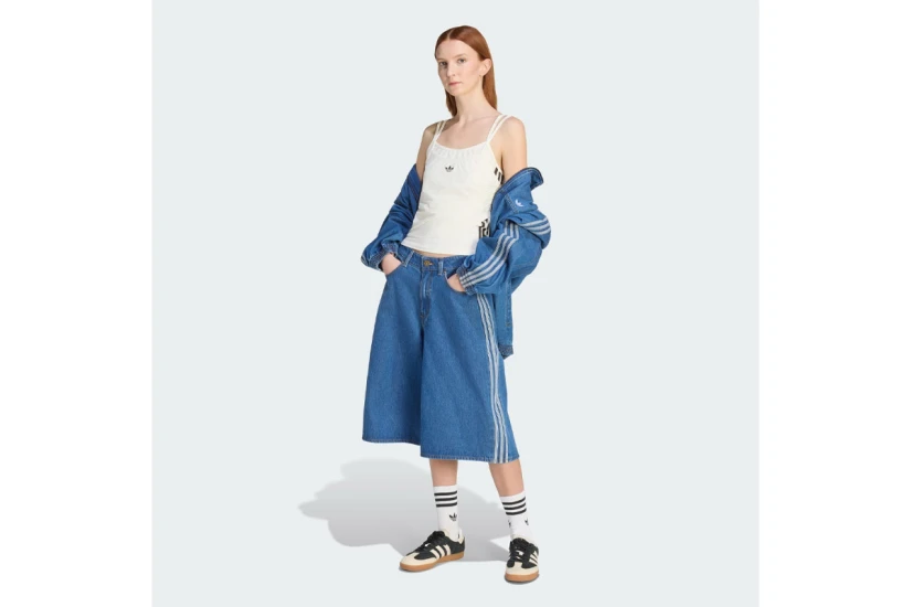 Adidas Originals Double Layered Γυναικεία Αμάνικη Μπλούζα Εκρού