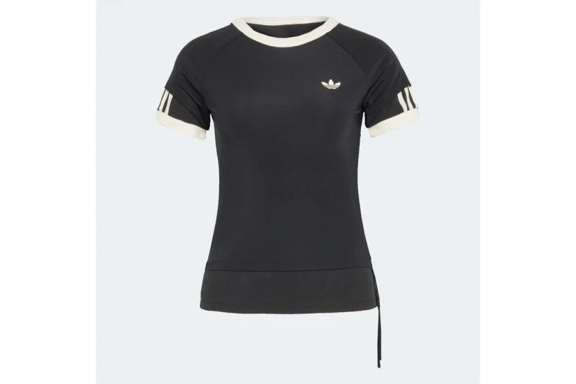 Adidas Originals Double Layered Cali Γυναικείο Κοντομάνικο T-Shirt Μαύρο, Λευκό