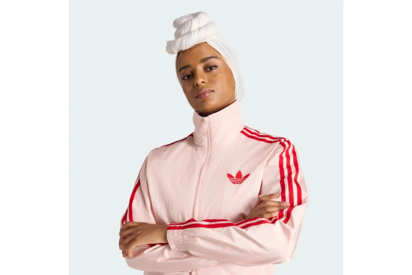 Adidas Originals Fb Tt Loose Γυναικεία Ζακέτα Nylon Ροζ, Κόκκινη