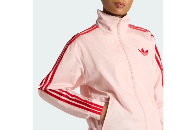 Adidas Originals Fb Tt Loose Γυναικεία Ζακέτα Nylon Ροζ, Κόκκινη