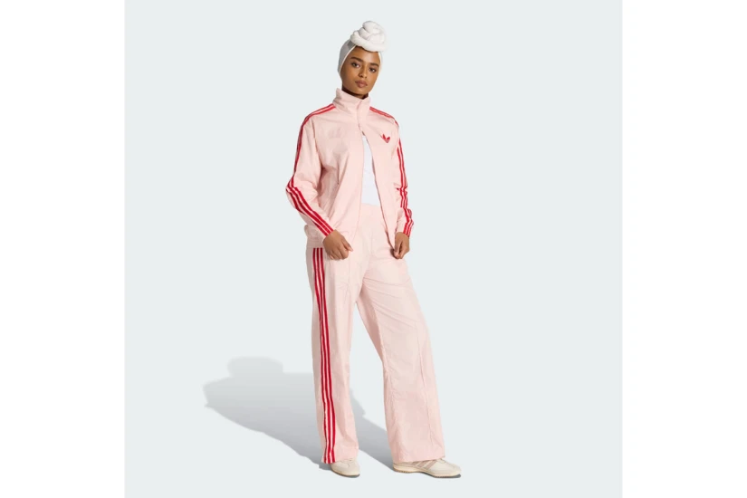 Adidas Originals Fb Tt Loose Γυναικεία Ζακέτα Nylon Ροζ, Κόκκινη