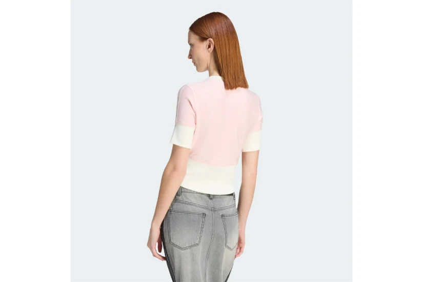 Adidas Originals V-Neck Γυναικεία Ζακέτα Ροζ, Εκρού